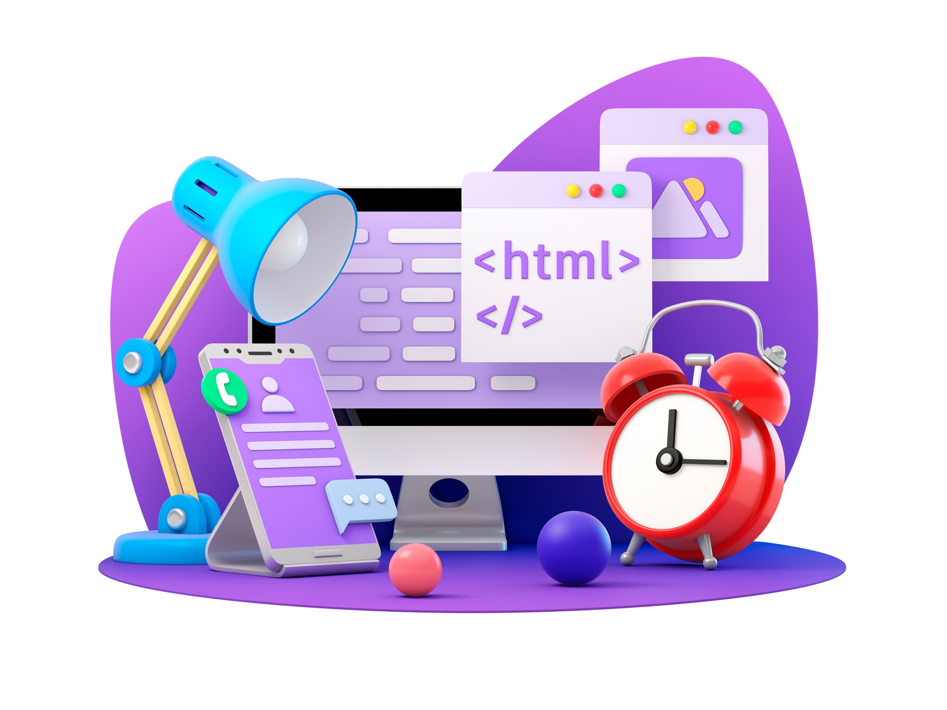 Web design development and coding concept